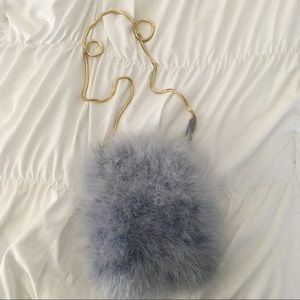 Fluffy feather topshop crossbody bag
